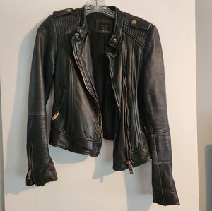 Zara Essentials Leather Jacket